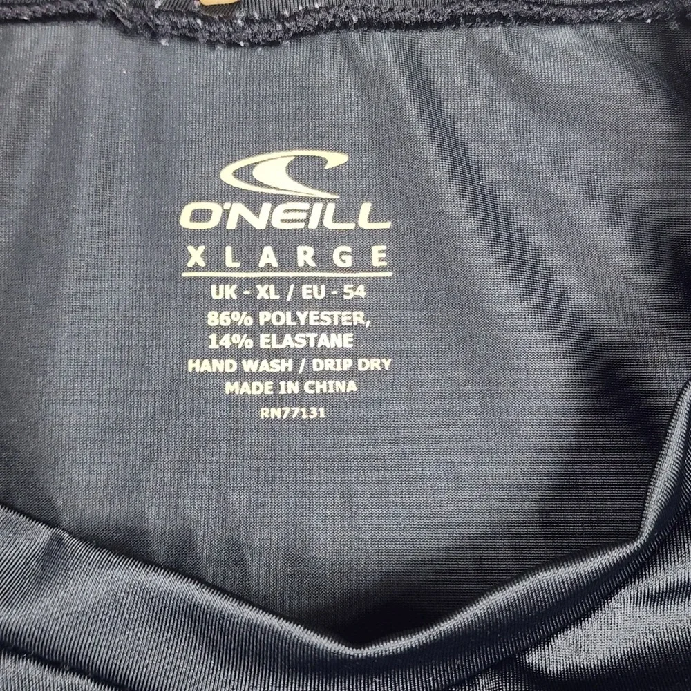 ONeill Mens Rash Guard XL Black Short Sleeve UPF 50+ Sun Protection Swim Shirt